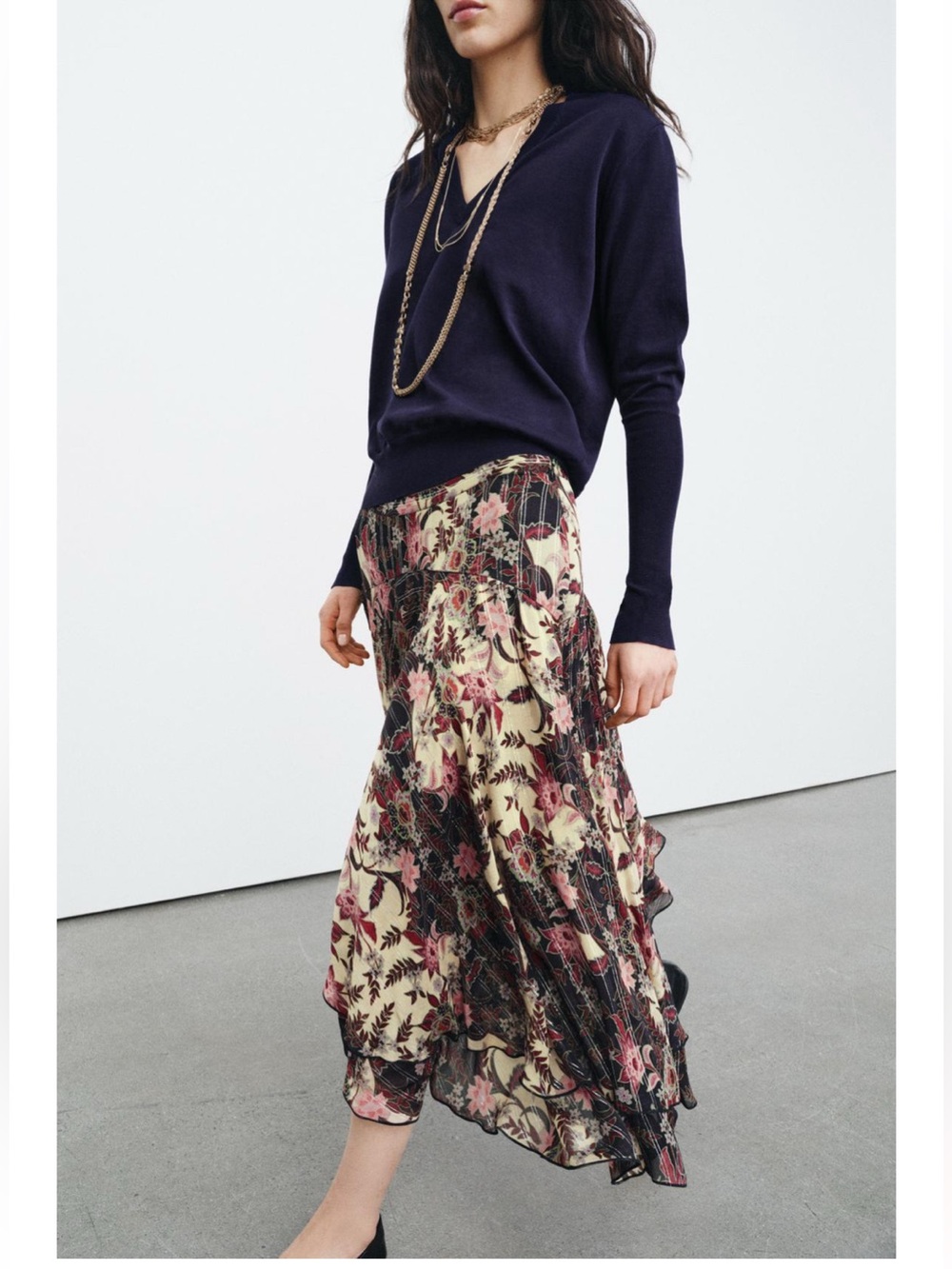 Zara Patchwork Skirt NWT